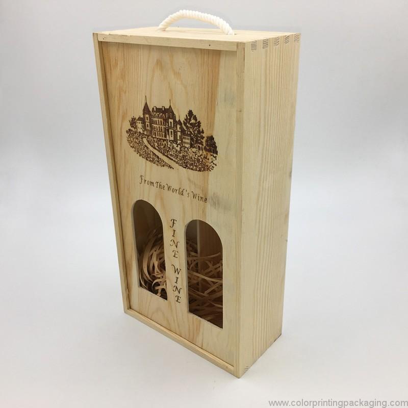 unfinished wood wine box